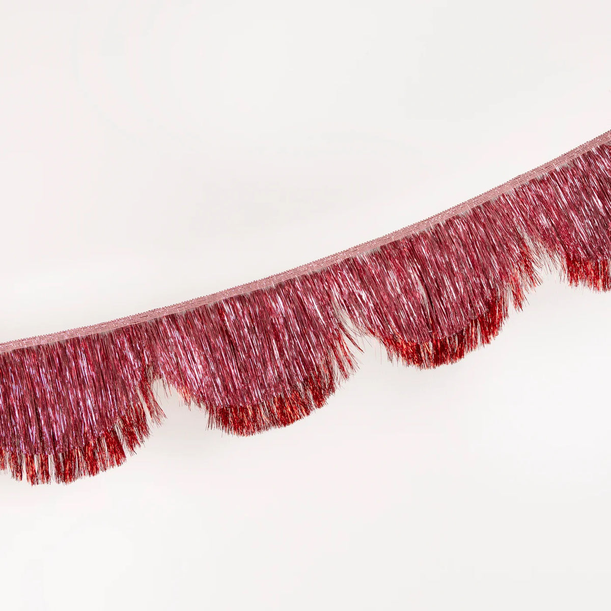 Pink Tinsel Scallop Garland