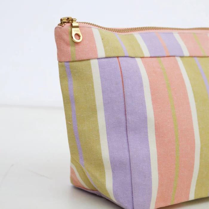 Miami Stripe Cosmetic Case