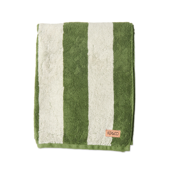 Moss Stripe Terry Bath Towel
