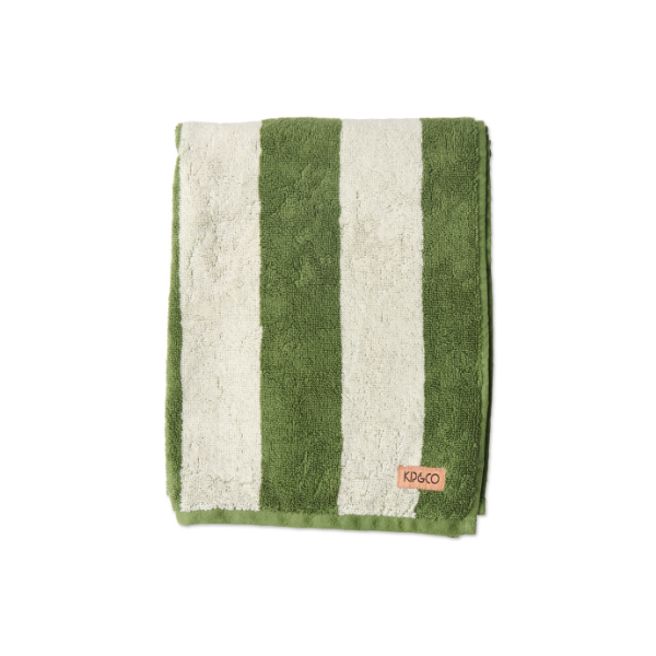 Moss Stripe Terry Hand Towel