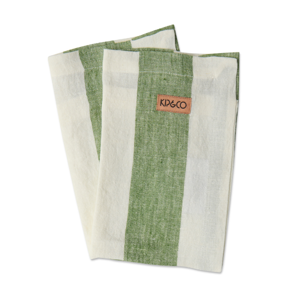 Moss Stripe 4P Napkin Set