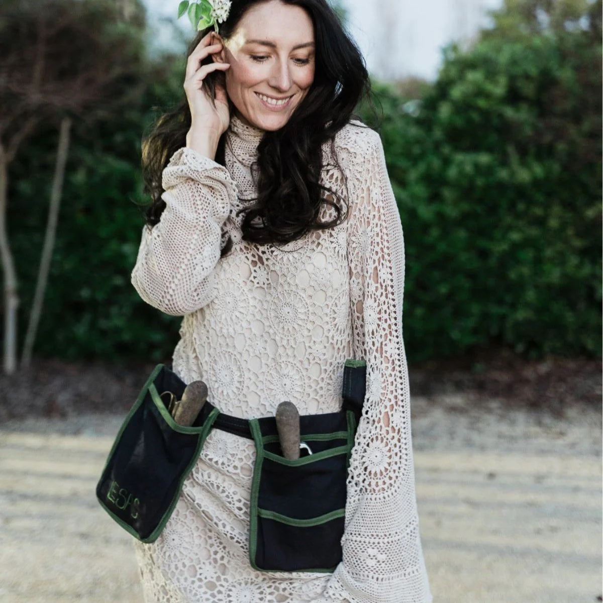 Garden Tool Belt / Navy &amp; Green