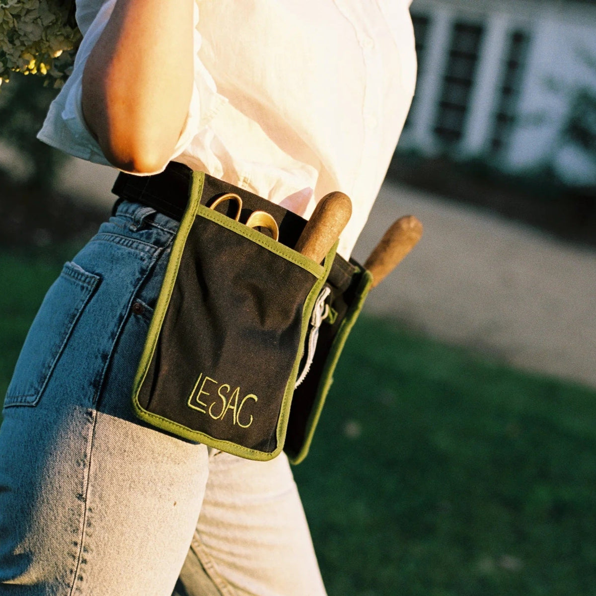 Garden Tool Belt / Navy &amp; Green