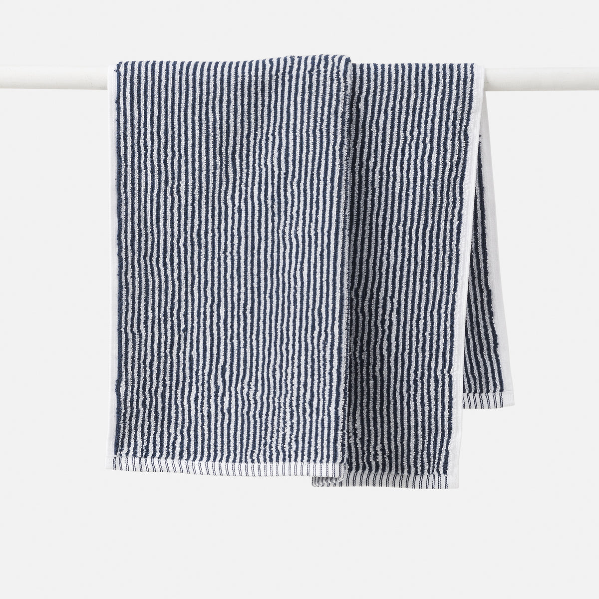 Stripe Cotton Bath Mat / Navy