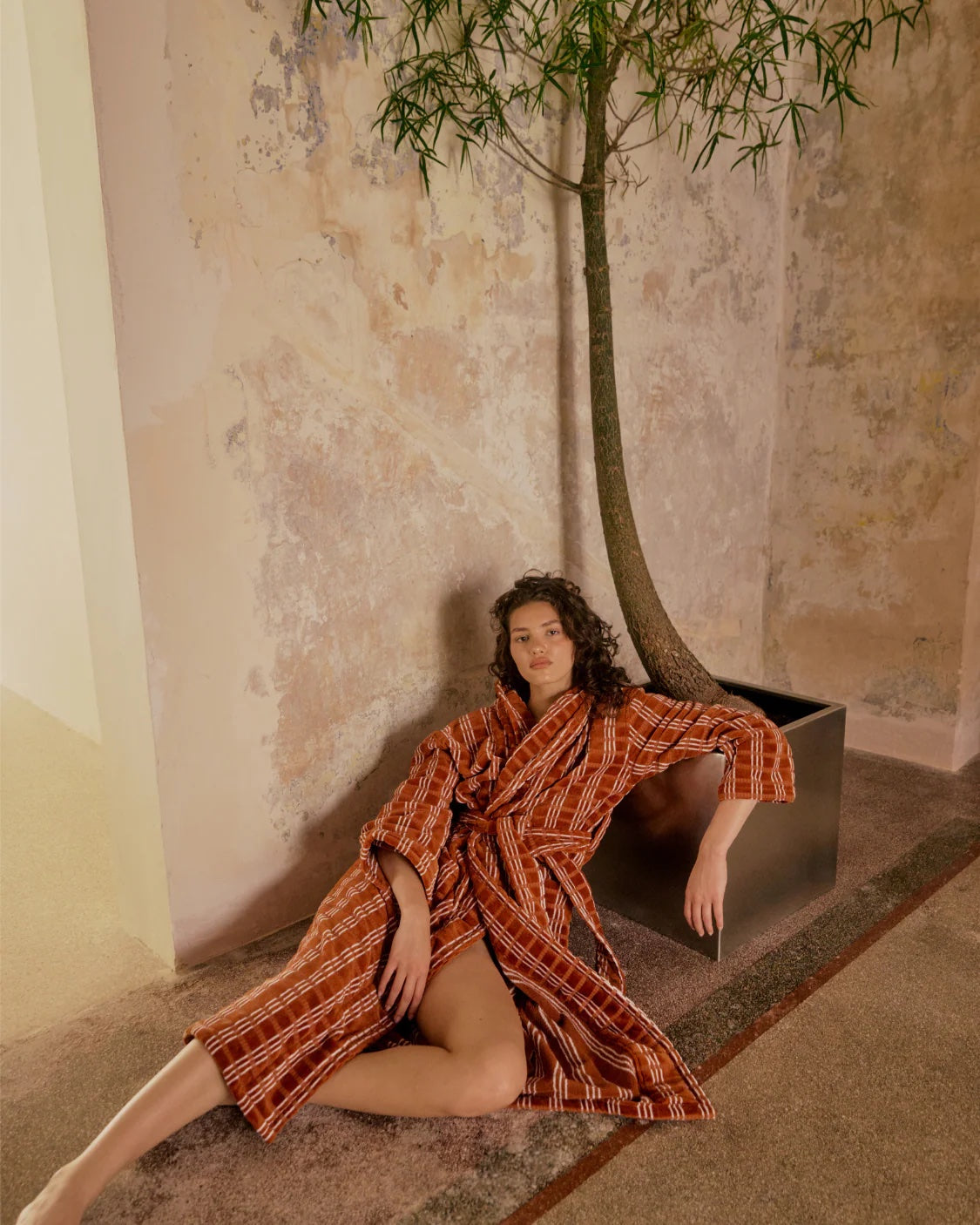Velour Robe / Terracotta