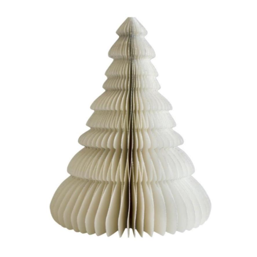 Standing Tree with Glitter 24cm / Off White