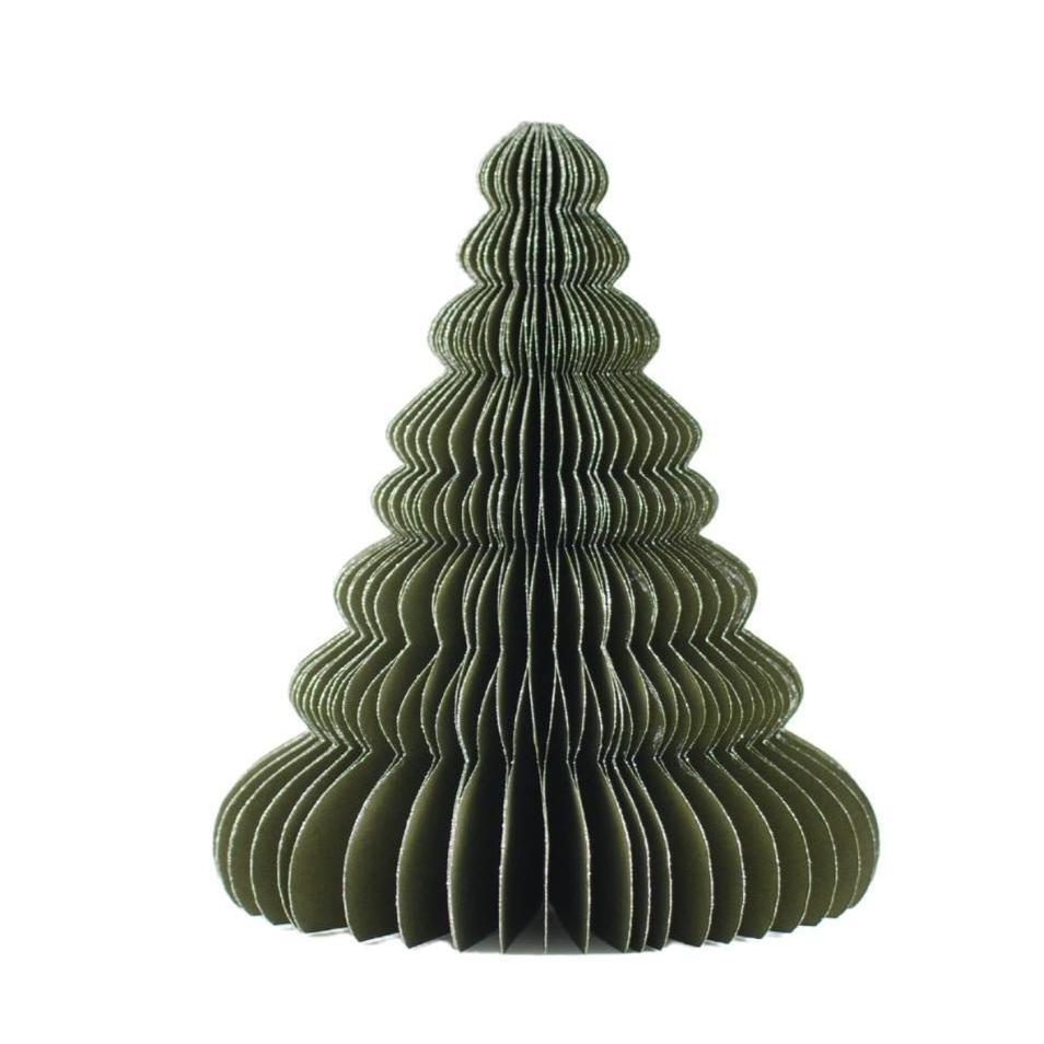 Standing Tree with Glitter 24cm / Olive Green