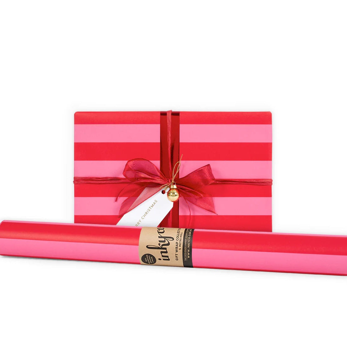 Wrapping Paper Roll 5m / Stripe Pink