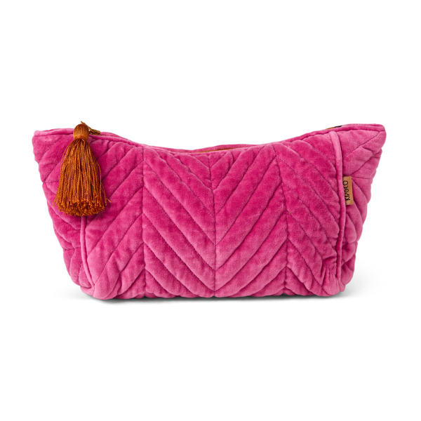Pink Velvet Toiletry Bag