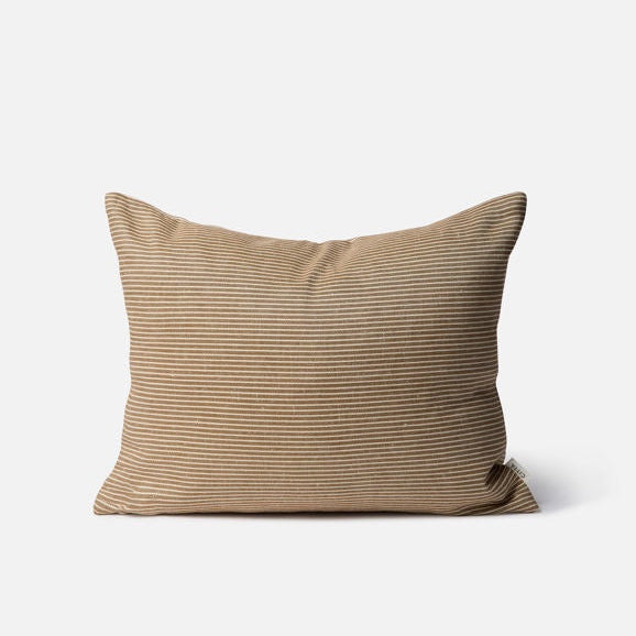 Reversible Pinstripe Cushion / Bronze