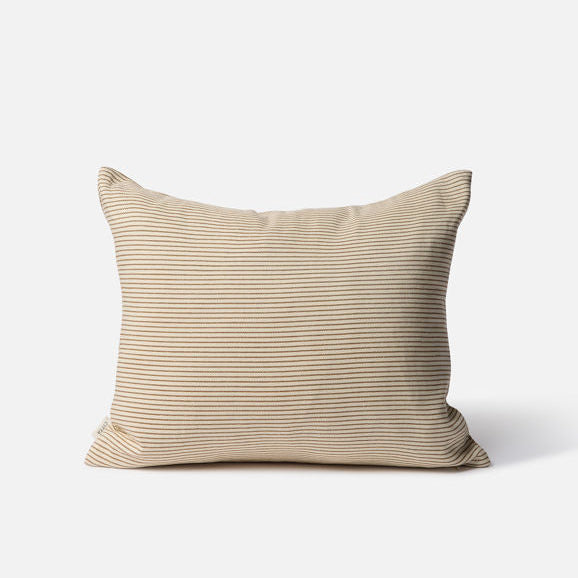 Reversible Pinstripe Cushion / Bronze