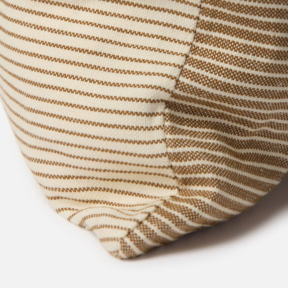 Reversible Pinstripe Cushion / Bronze