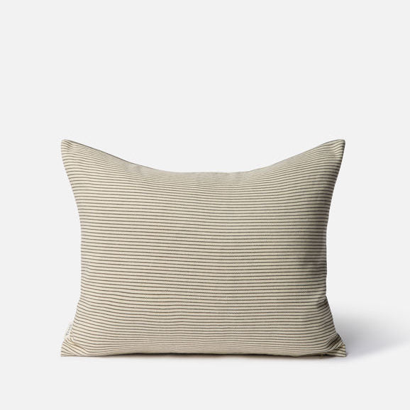 Reversible Pinstripe Cushion / Ivy