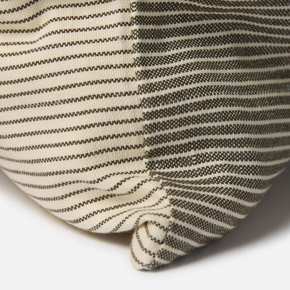 Reversible Pinstripe Cushion / Ivy