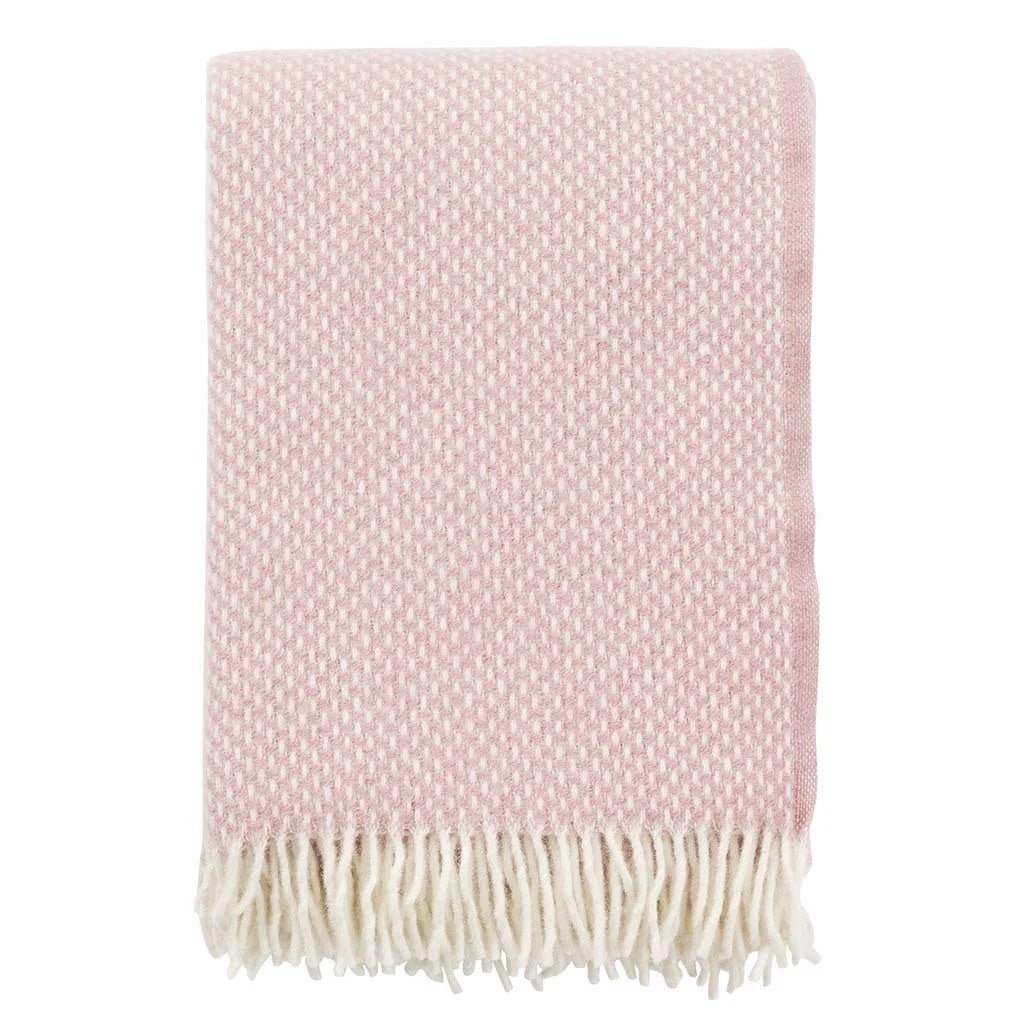 Preppy Wool Throw / Misty Pink