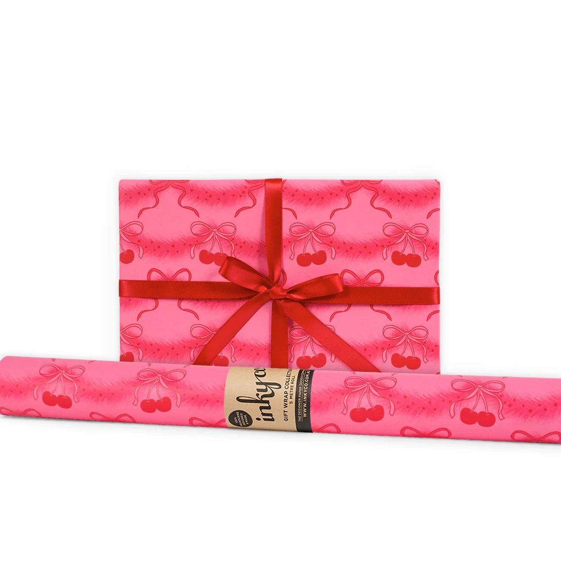 Wrapping Paper Roll 5m / Cherry Christmas
