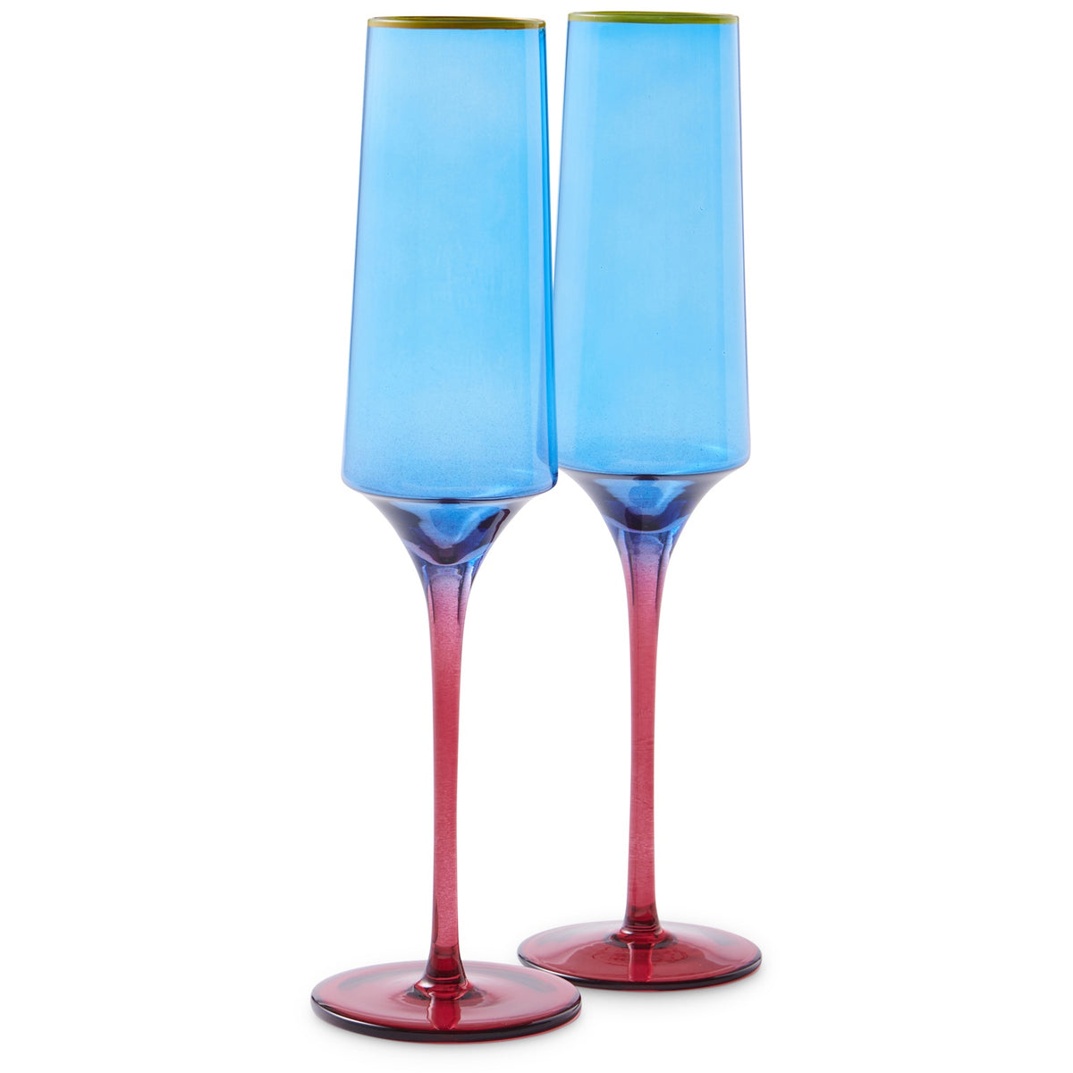 Sapphire Delight Champagne Glass Set