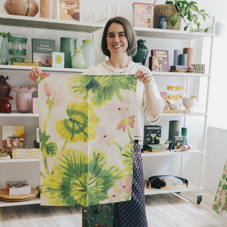 Geranium Tea Towel