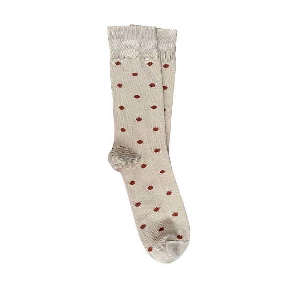 Spotty Cotton Socks / Bisque