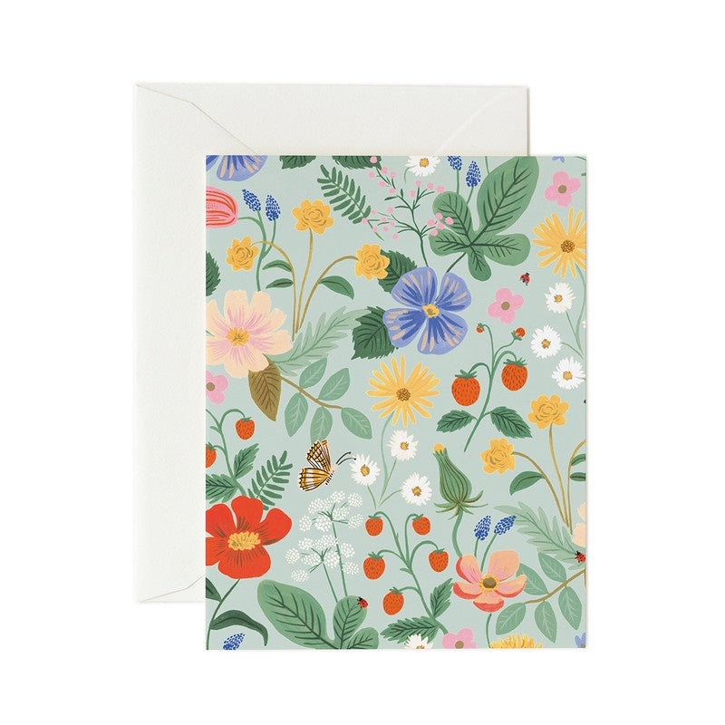 Greeting Card / Strawberry Fields Mint