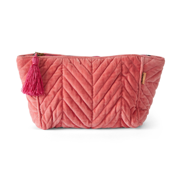 Strawberry Velvet Toiletry Bag