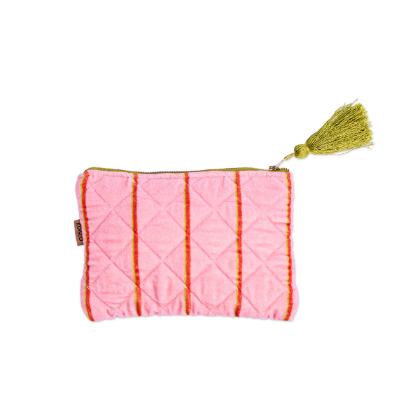 Wategos Soiree Stripe Velvet Cosmetics Purse