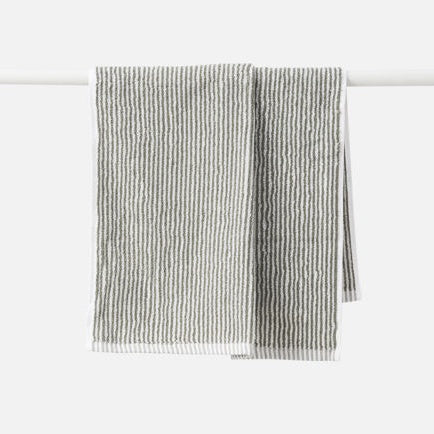 Stripe Cotton Bath Mat / Olive