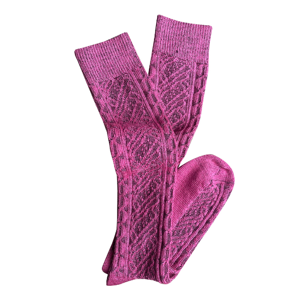 Vintage Merino Wool Socks / Fuchsia