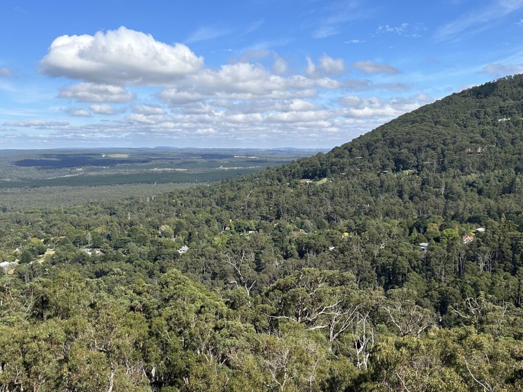 view from Mt Towrong to Mount Macedon