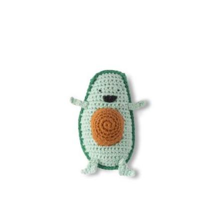 Crochet Baby Rattle / Avocado