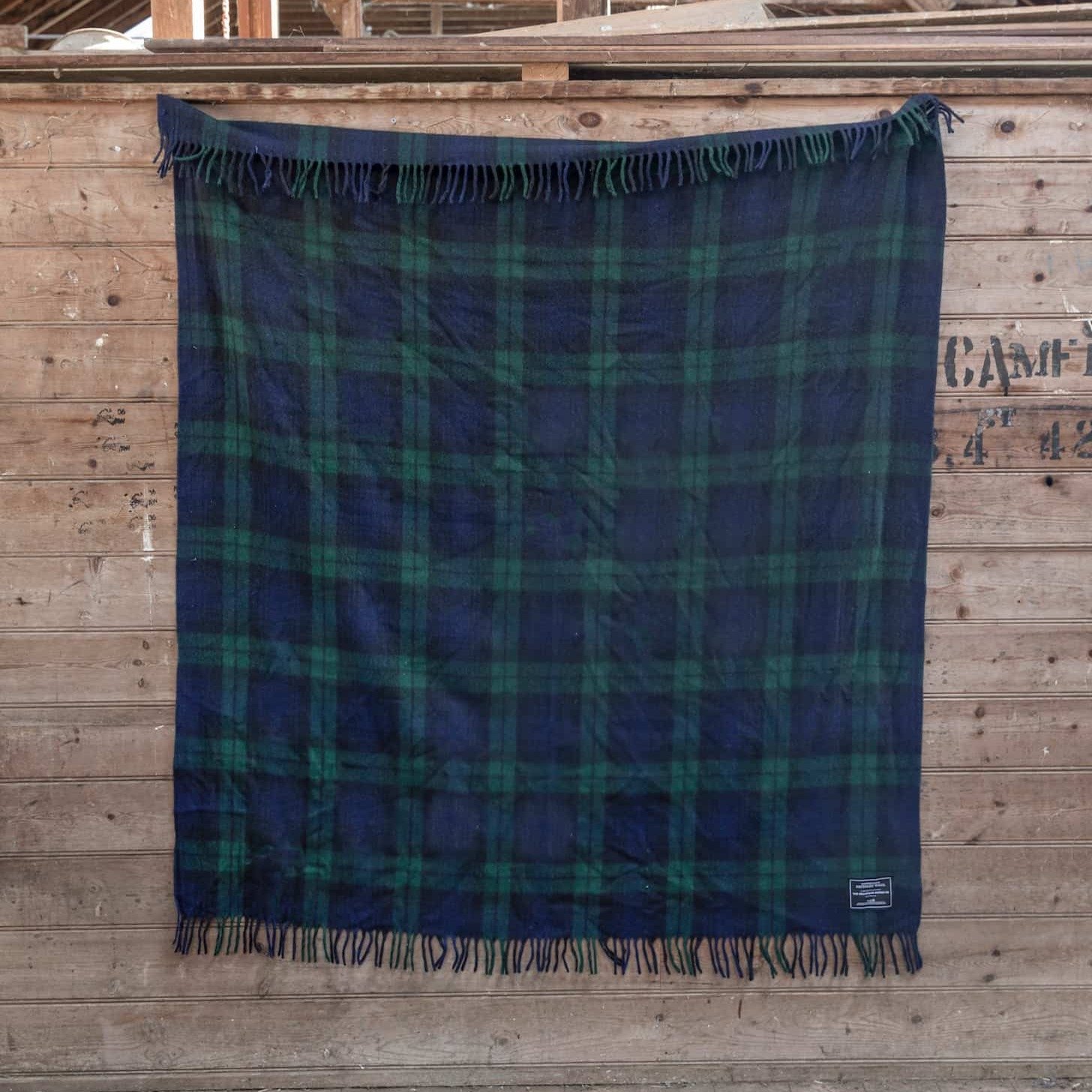 Wool Scottish Tartan Blanket / Forest