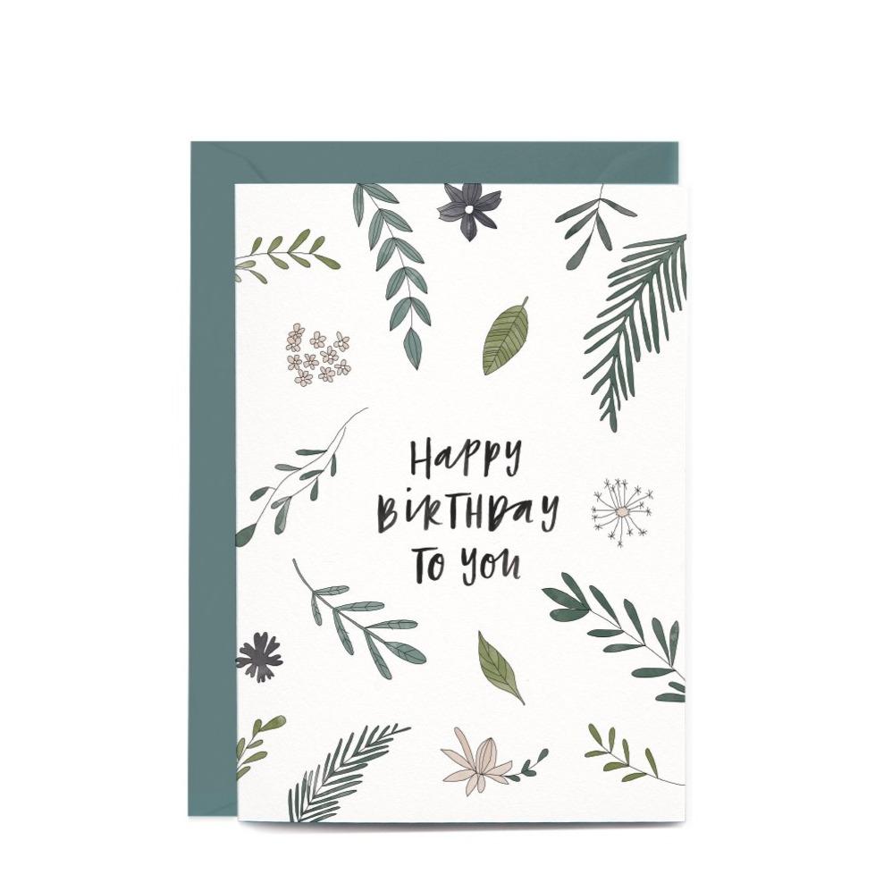 Greeting Card / Botanic Birthday
