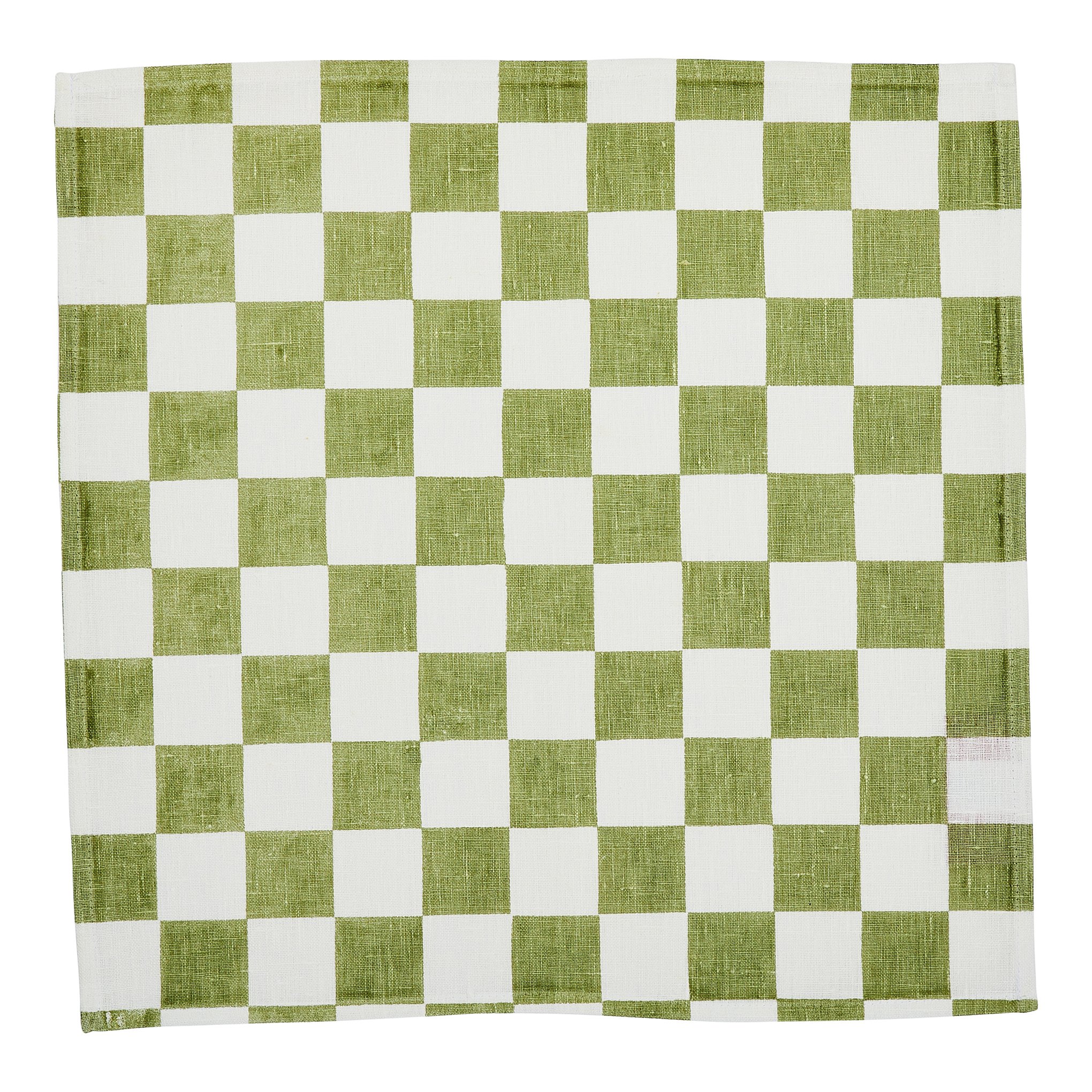 Linen Napkin Set of 6 / Checkers Thyme