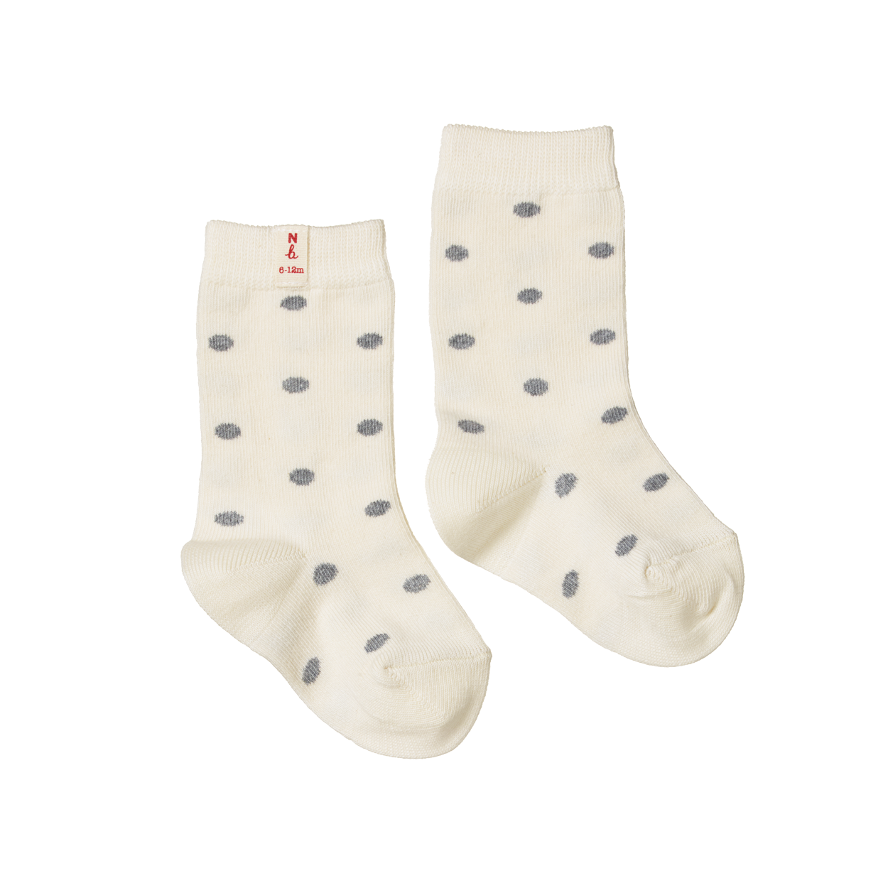 Cotton Socks / Grey Polka Dot