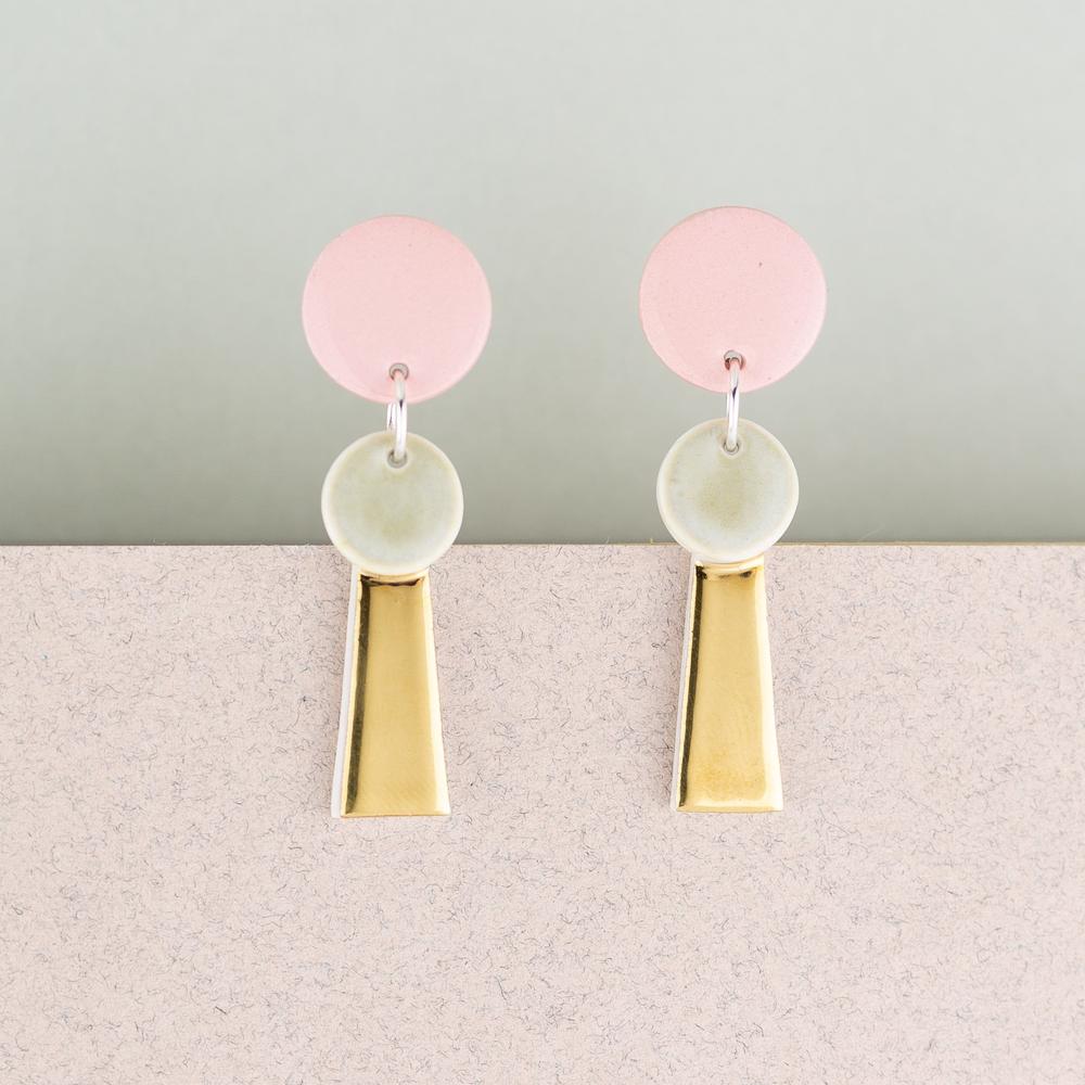 Small Tassel Earrings / Pink