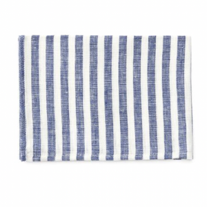Linen Kitchen Cloth / Blue White Stripe