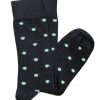 Dotty Short Wool Socks / Black Avocado