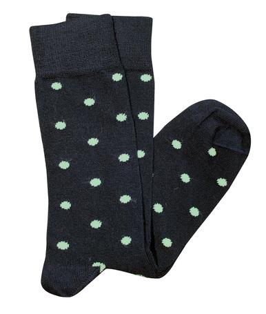 Dotty Short Wool Socks / Black Avocado