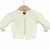 Cotton Chunky Knit Baby Cardigan / Ivory