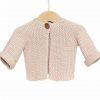 Cotton Chunky Knit Baby Cardigan / Pink