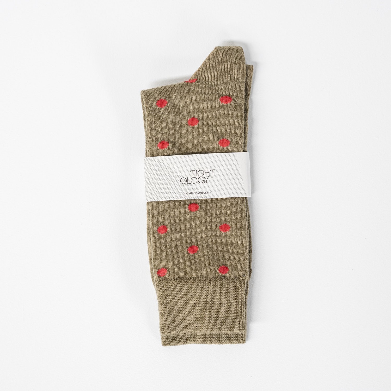 Dotty Short Wool Socks / Olive