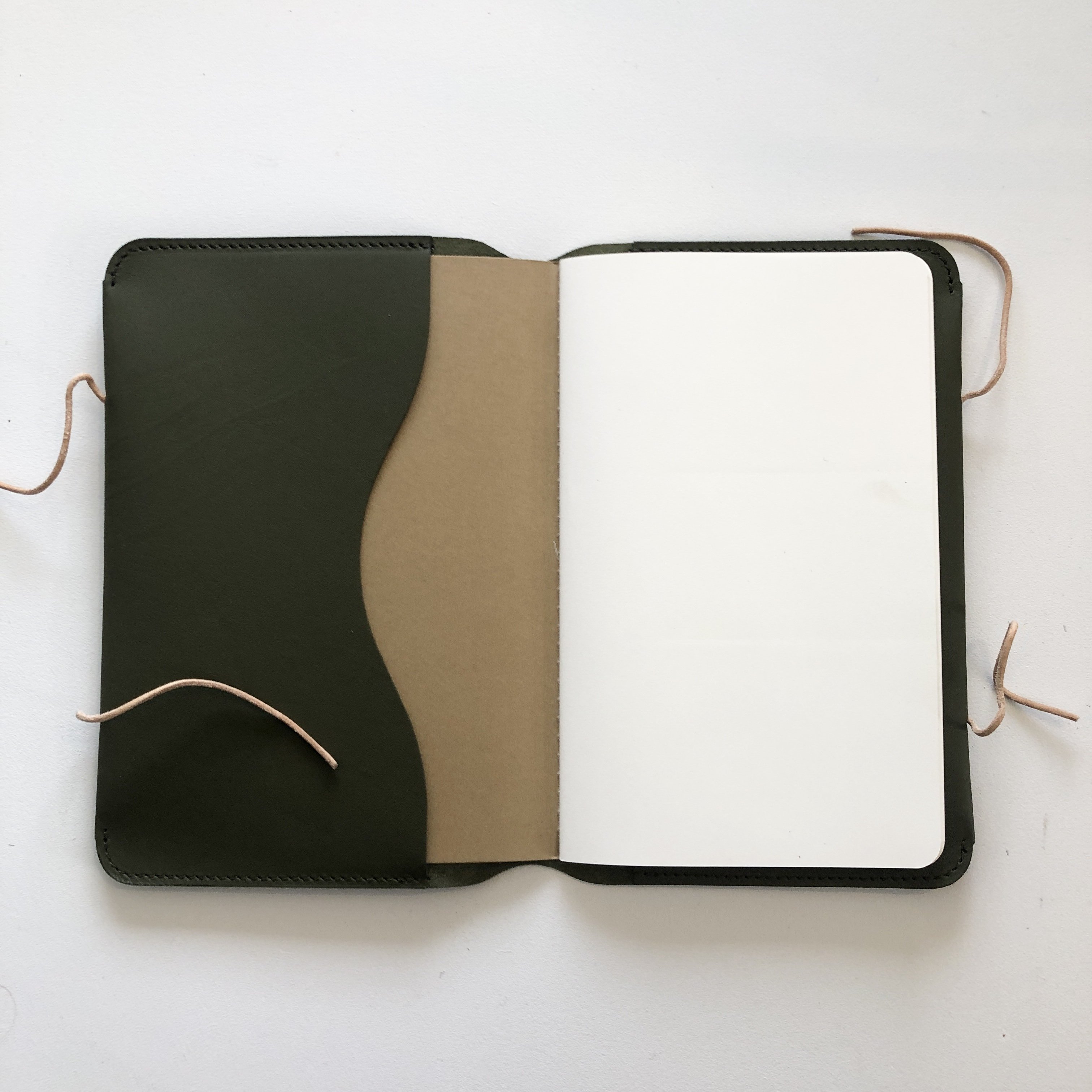 Shoelace Medium Notebook Cover / Olive