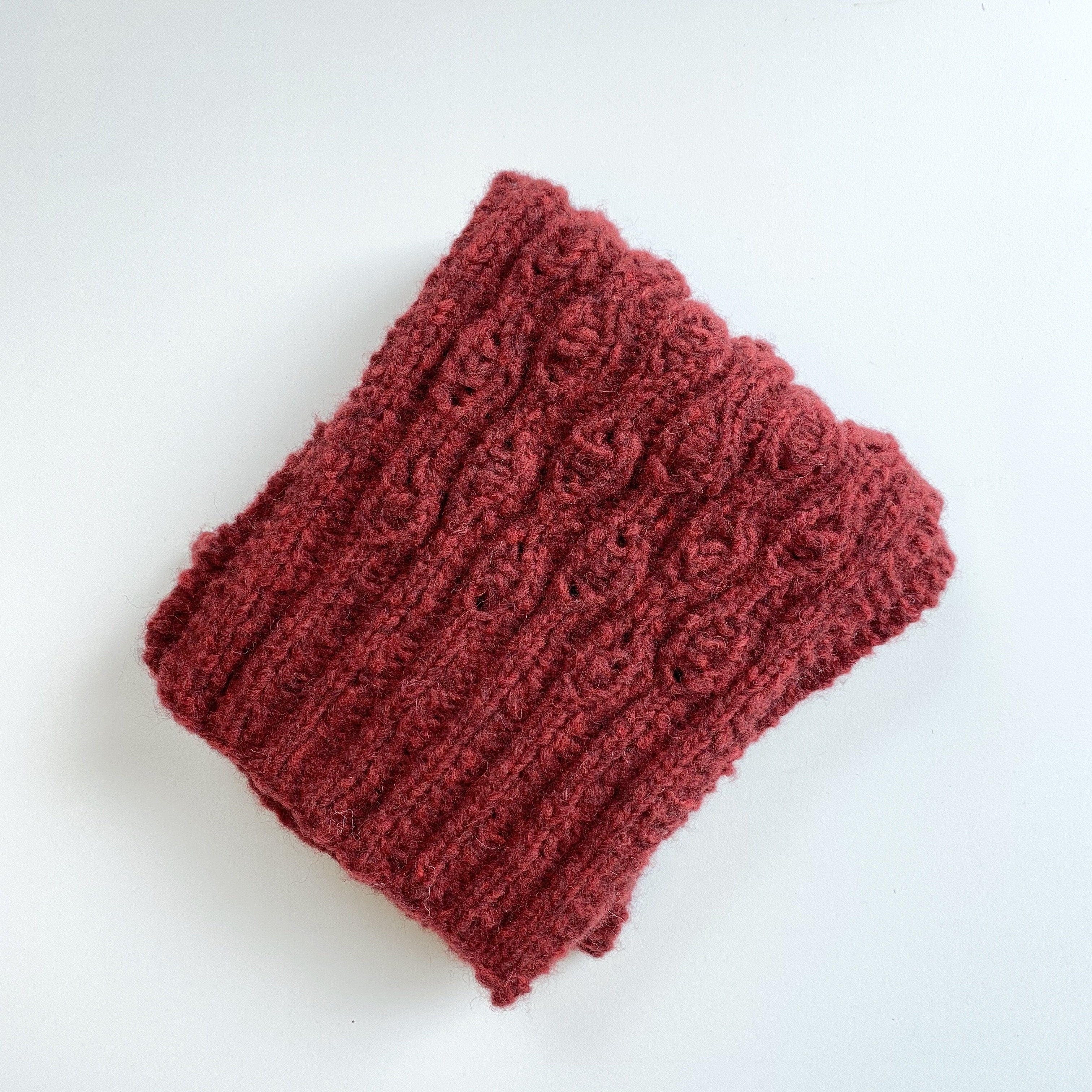 Brushed Fleece Scarf / Red