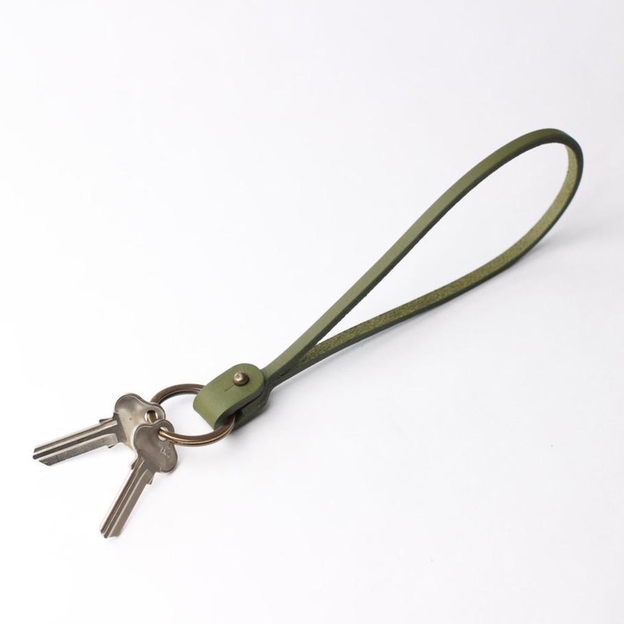 Leather Key Strap / Olive