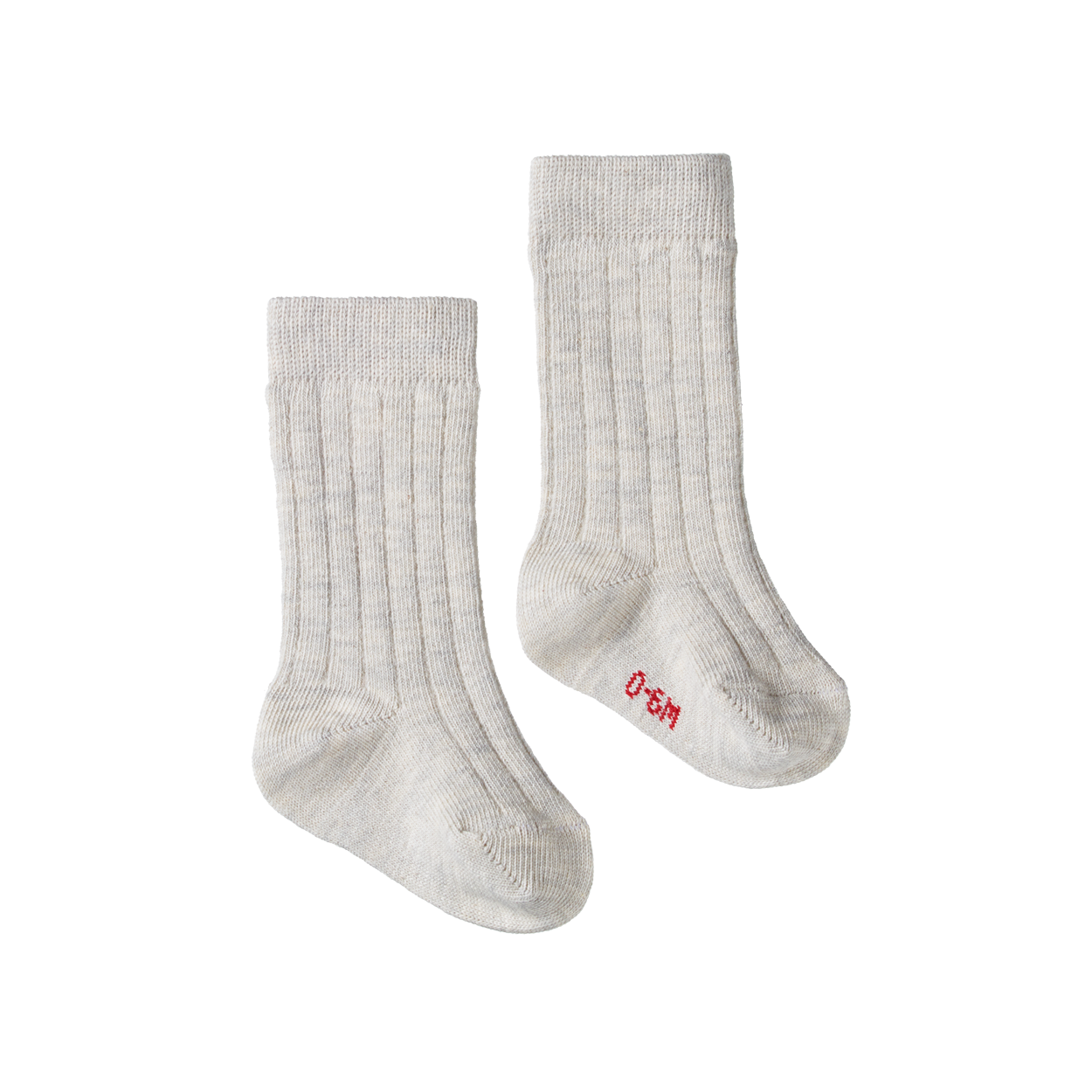 Cotton Ribbed Socks / Grey Marl