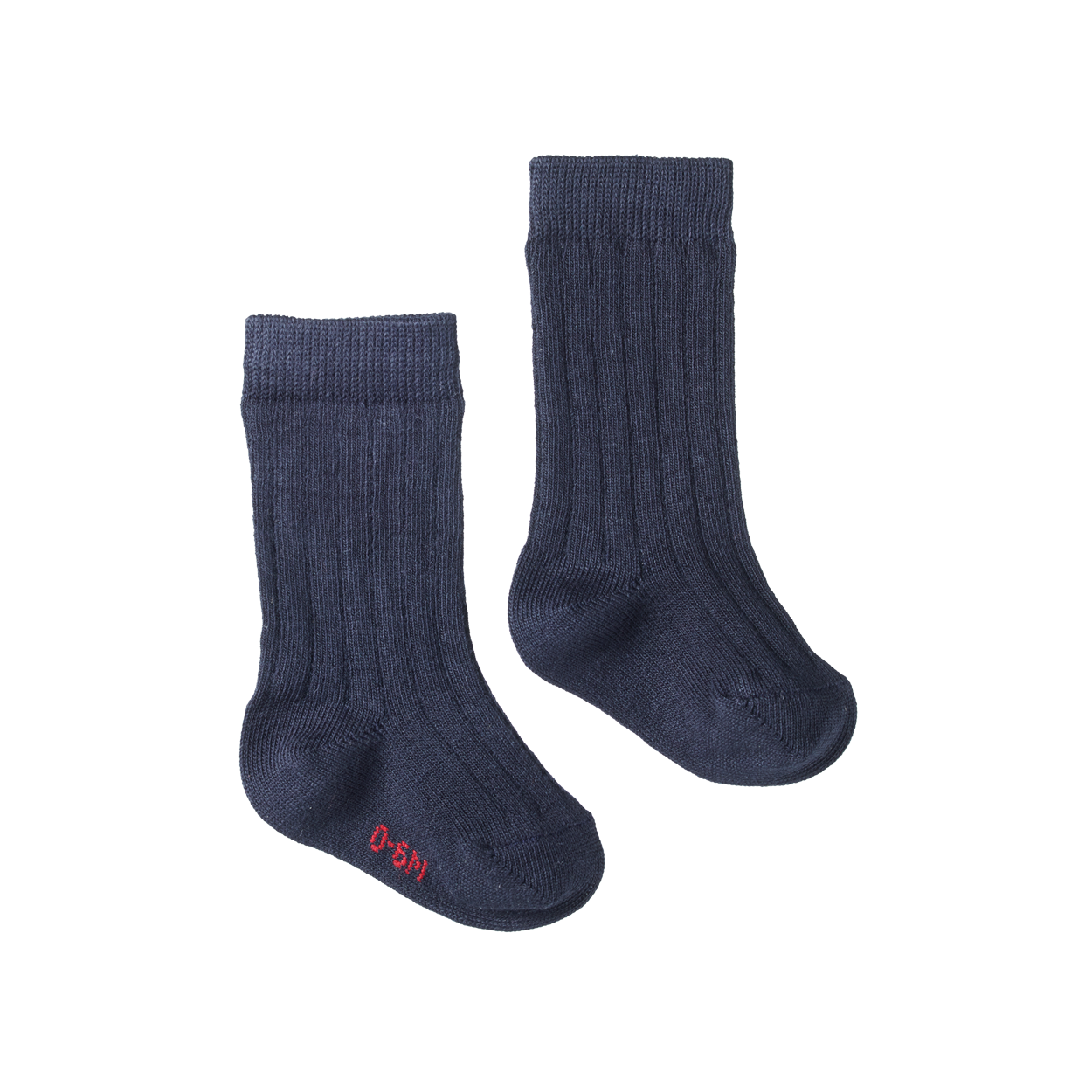 Cotton Ribbed Socks / Navy