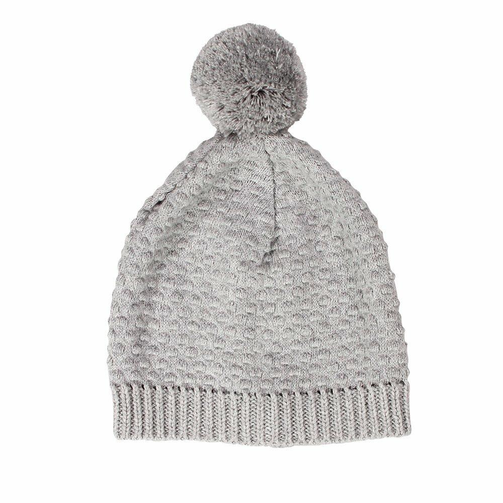 Newbie Cotton Knitted Baby Hat / Grey