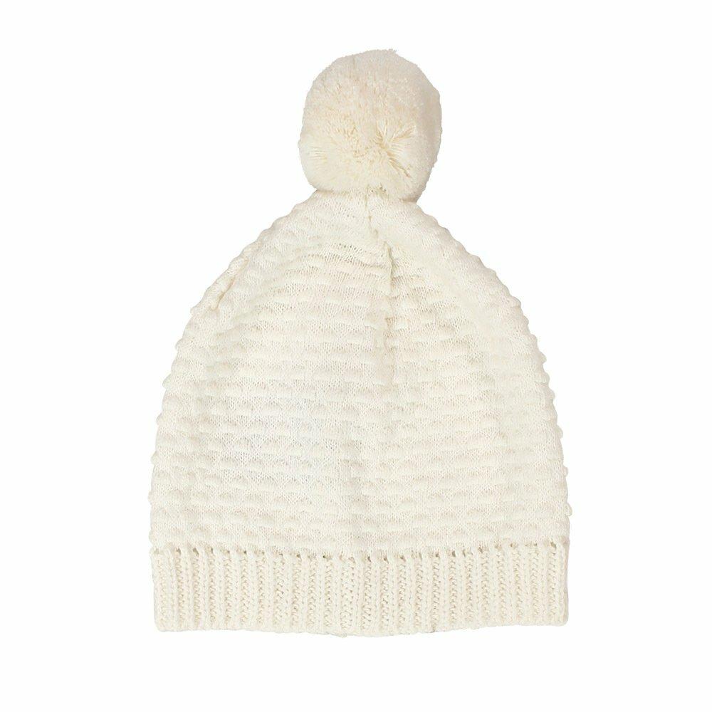 Newbie Cotton Knitted Baby Hat / Ivory