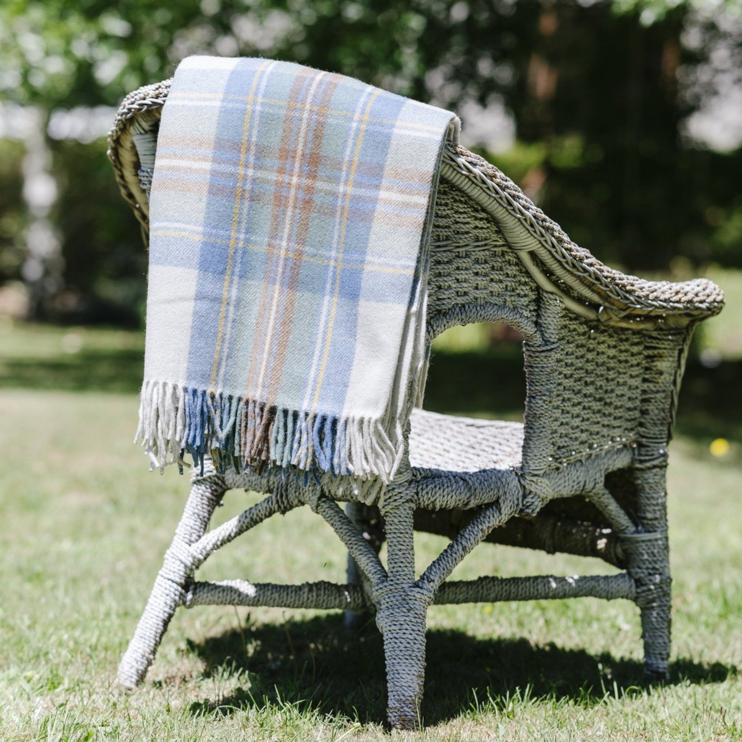 Wool Scottish Tartan Blanket / Spring
