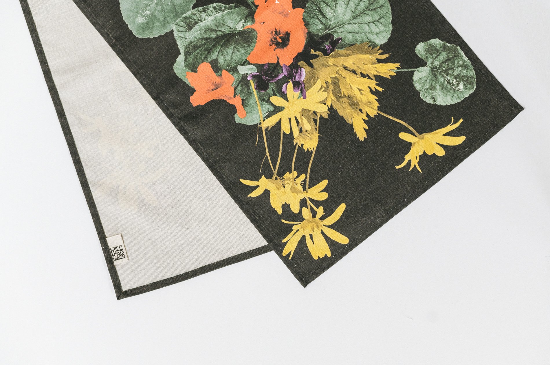 Digital Print Table Runner / Autumn Bloom